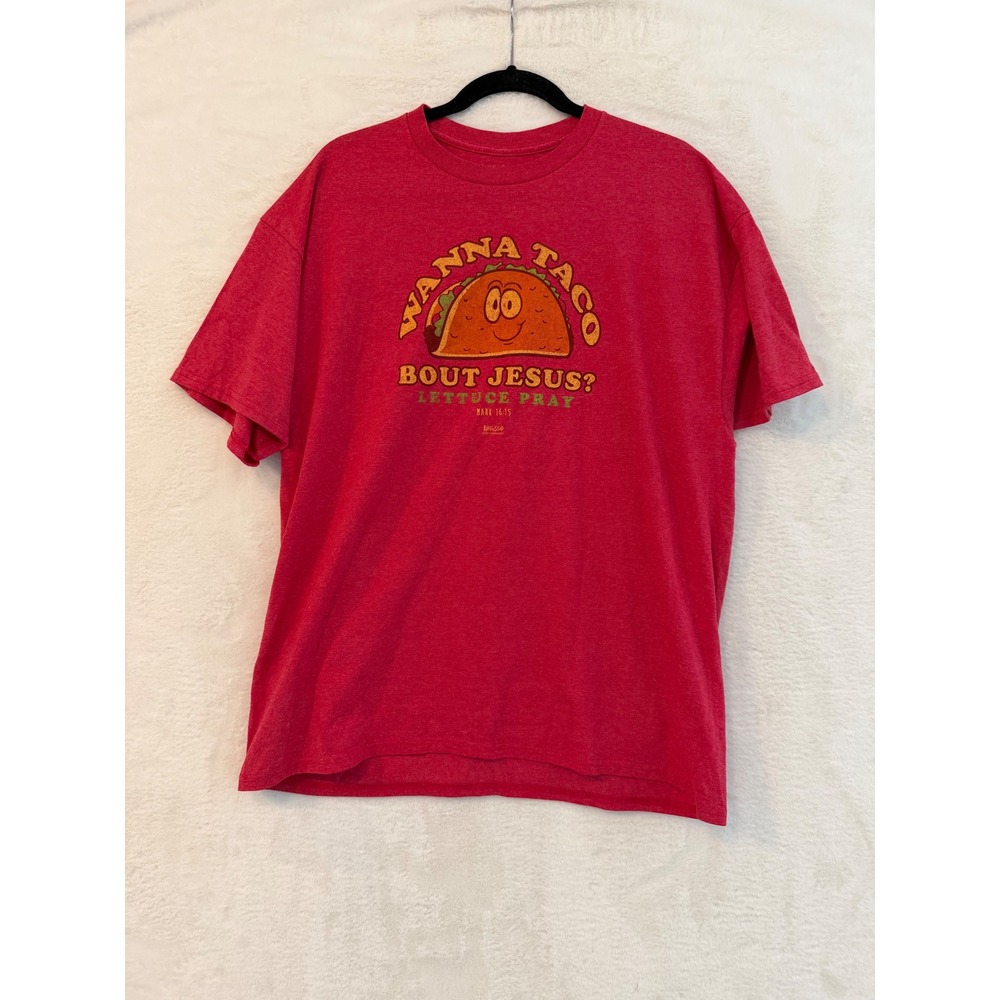 Kerusso Wanna Taco Bout Jesus T-Shirt Mens XL Christian Graphic Tee Mark 16:15